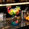 Tropical Flower And Coral Decorations 3D Ocean Theme Glass Cup, Resin Art Parrot Personalized Holiday Presents Turtle Design, Decorative Colorful