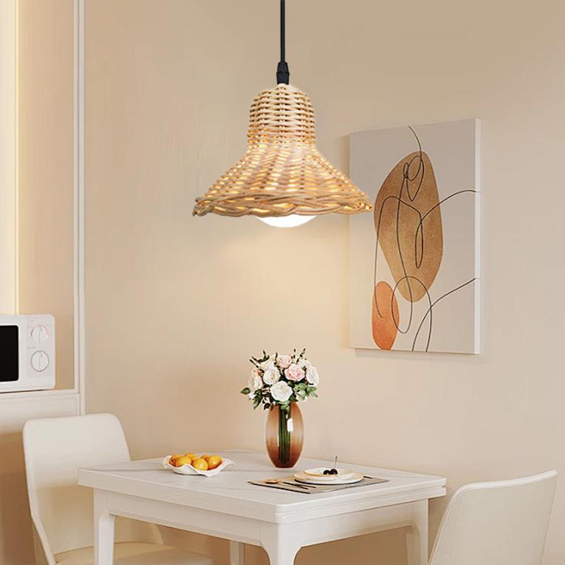 Современная люстра из ротанга ручной работы, роскошное освещение для гостиной, кабинета, столовой, бара, простой креативный декоративный абажур