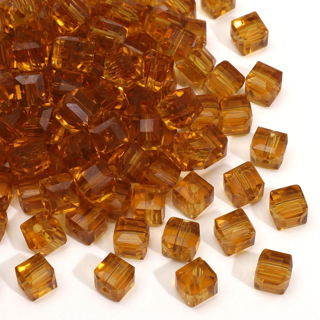 Прозрачные стеклянные хрустальные квадратные бусины разных цветов для изготовления бижутерии своими руками