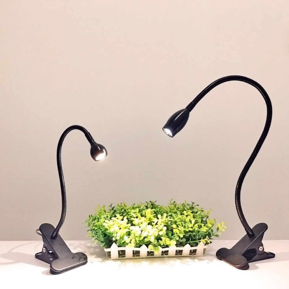 Metal Clamp Clip-on Table Lamp Flexible Gooseneck Spotlight Reading Light Book Light  Headboards