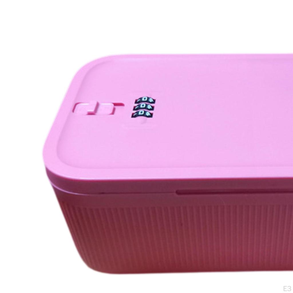 Lockable Storage Box Phone Lock Modern Organizer Locker Locking Container for Dorm Table