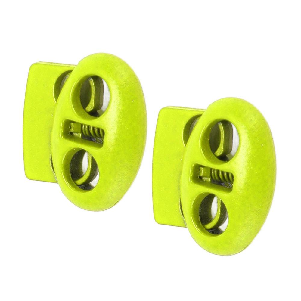 30pcs 17x15mm Spring Stopper Fasteners Double Hole Design Double Hole Toggles For Drawstrings