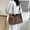 Женская холщовая сумка-тоут высокого класса с леопардовым принтом - Мода осень/зима, Большая вместимость, Повседневная сумка кроссбоди и на плечо
