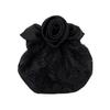 Complex Biz Fleur Noir Barrette with Net Black Silk Adults Black Stylish No Trace Chignon Bun Flowers Ceremonies Business Formal Entrance Ceremonies