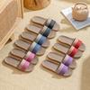 Linen Slippers Household Thick Bottom Straw Men and Women Cool Slippers Home Indoor Non-slip Summer