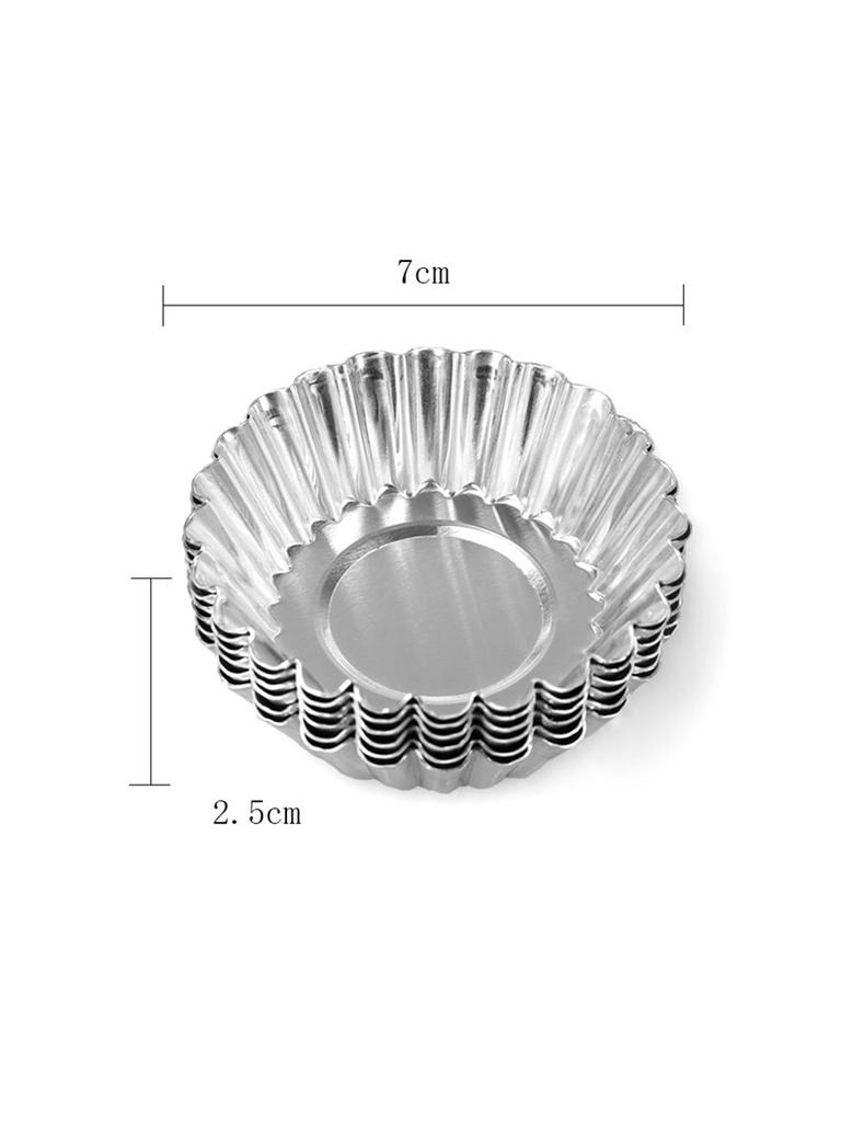 10 шт., алюминиевая форма для яиц, инструменты для выпечки тортов, 70 мм, формы для выпечки, кухонные инструменты для выпечки