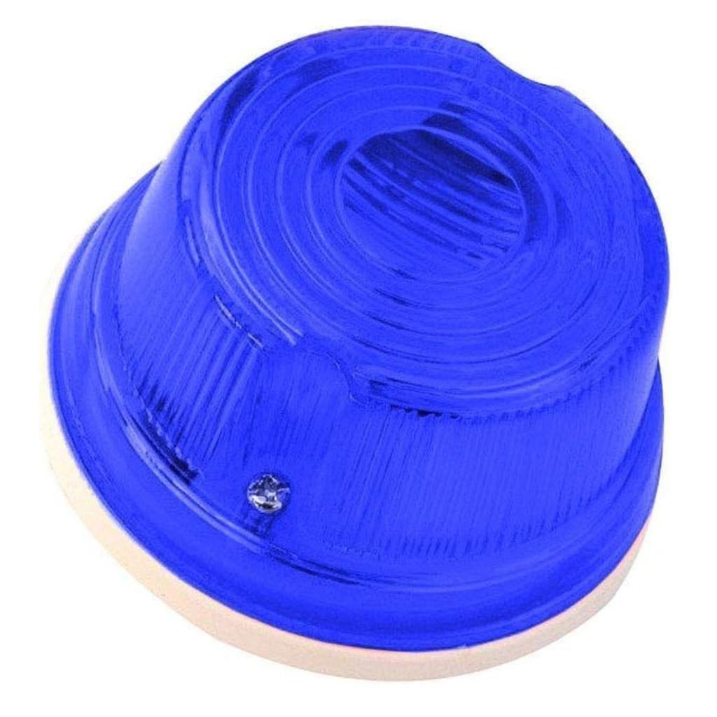 2Pc Blue Round LED Marker Indicator Tail Lights 24V – Universal Trailer RV Truck Tractor Lights Compatible with Hinomoto Kubota Iseki Yanmar