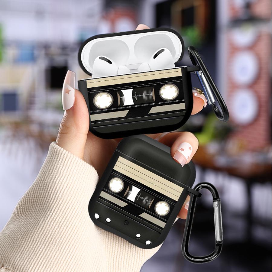 Чехол для наушников Чехол-крышка Для Airpods 2 1 Pro Pro2 Pro3 3 4 Классическая Кассетная лента