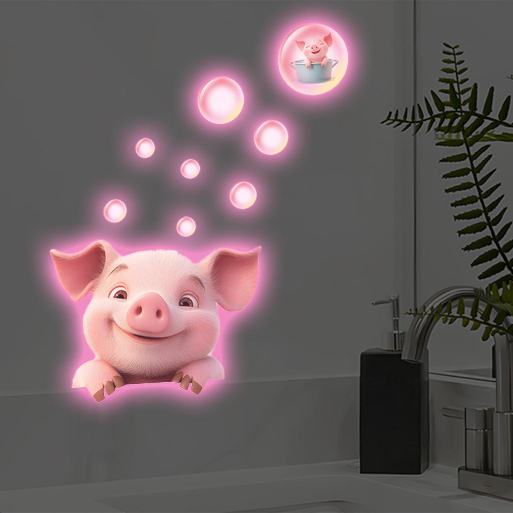 Светящиеся наклейки на стену «Фея-русалка», декор для детской спальни, светящиеся в темноте наклейки-бабочки для переключателей обоев