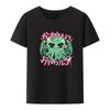 Cutethulhu Loves Funny Graphic Character Interesting Print Tshirt Blouse Poleras Mujer Womens Cropped Leisure Student Roupas