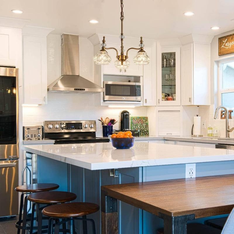 Винтажная люстра из золотого стекла с матовой матовой отделкой из античной бронзы