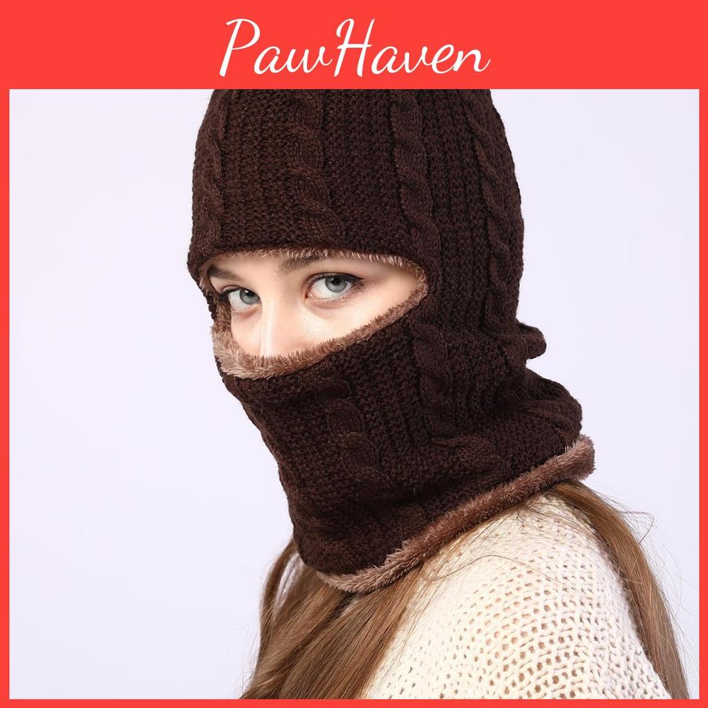 Twist Women Dough Winter Fried One Piece Wool Ear Protection Plus Knitting Pullover Hat Scarf