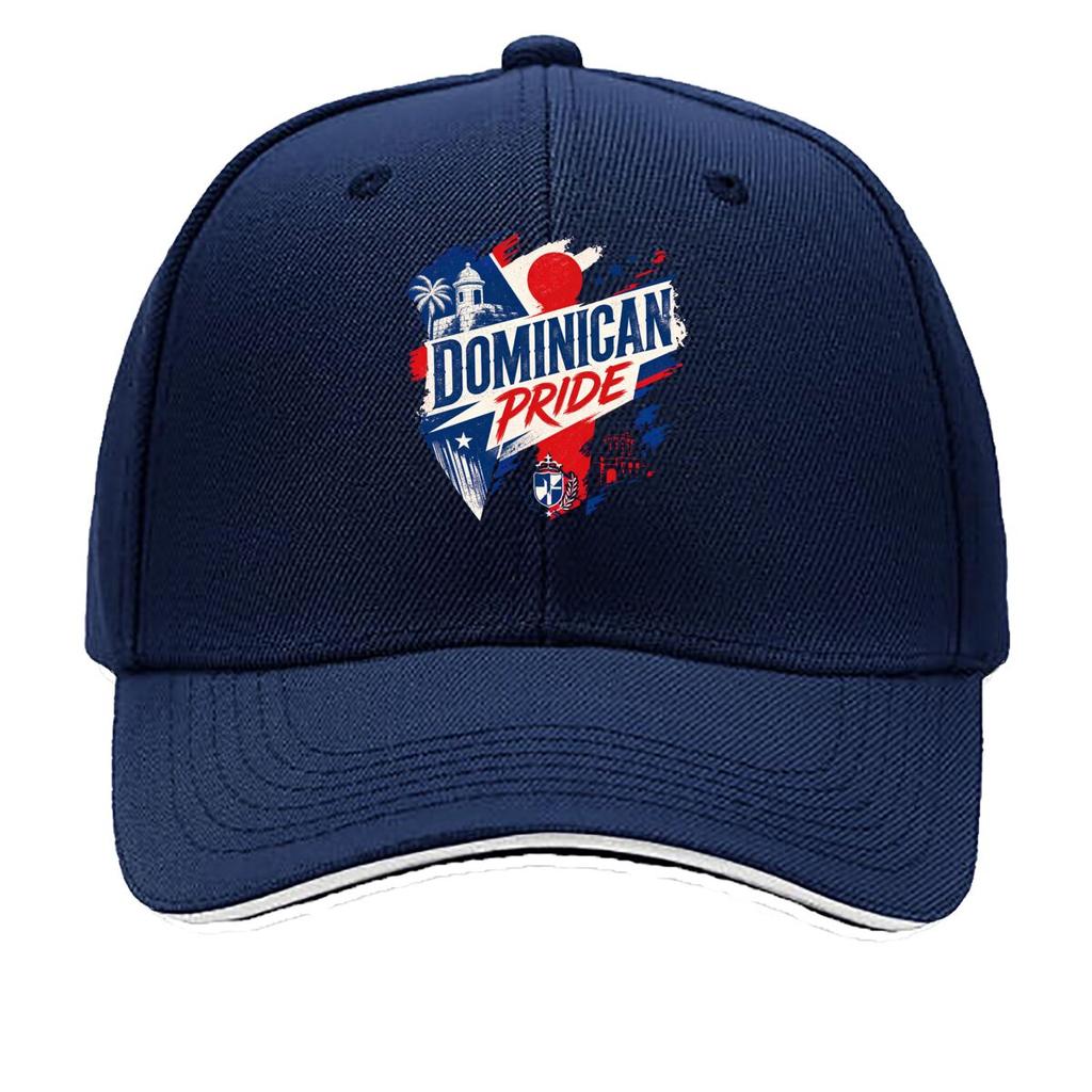 Vintage Dominican Pride Flag Artwork Sandwich Baseball Cap Sun Cap Outdoor Workouts Hat