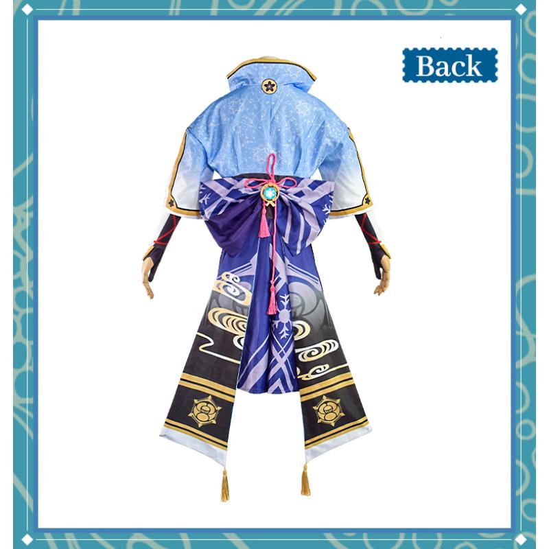 XS-3XL OllyMurs Game Kamisato Ayaka Косплей Костюм Аяка Одежда Вентилятор Платье Парик Обувь Косплей Аниме для Ролевых Игр