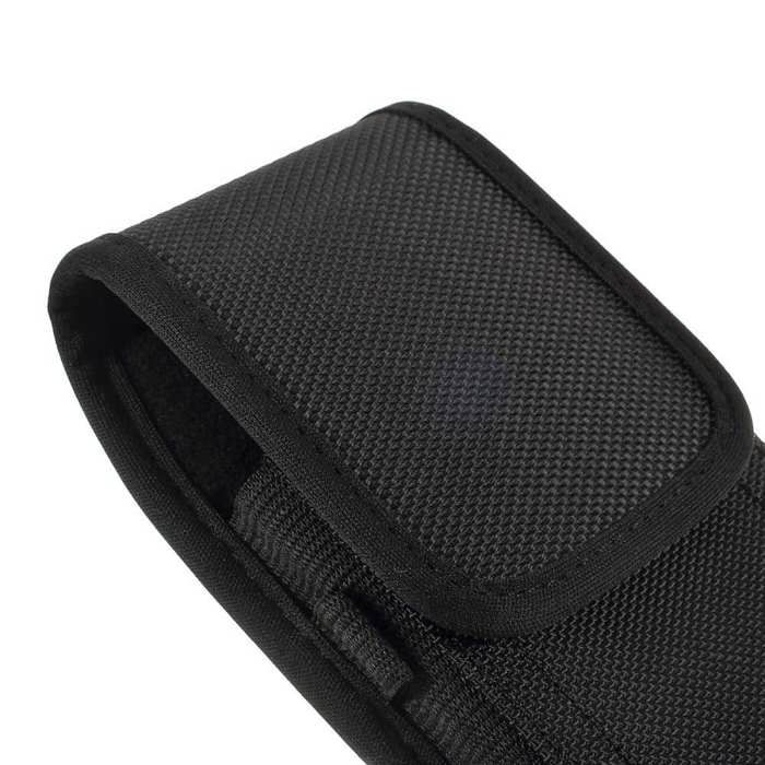 Étui pour Iphone Se (2022) Housse en Nylon avec Deux Passants de Ceinture Verticaux et Horizontaux - Noir