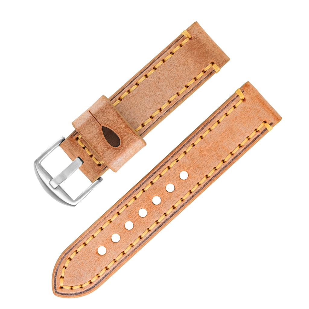 Applicable Apple Strap Soft Vegetable Tanned Horse Rein Leather Cowhide Handmade Thickened Genuine Leather Strap Iwatch Men'S And Women'S