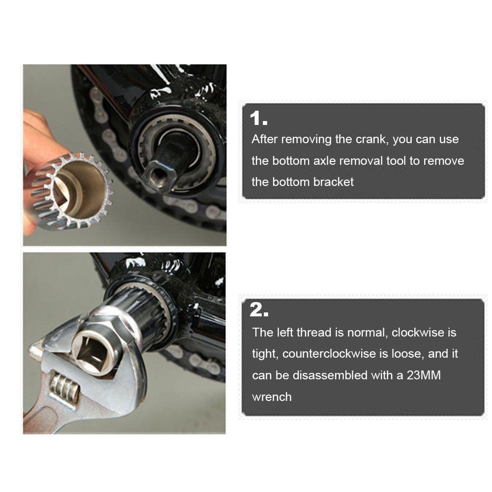 Розетки Велосипедный ключ Съемник Съемник Инструмент для нижней части велосипеда Гаечный ключ Съёмник каретки шатуна