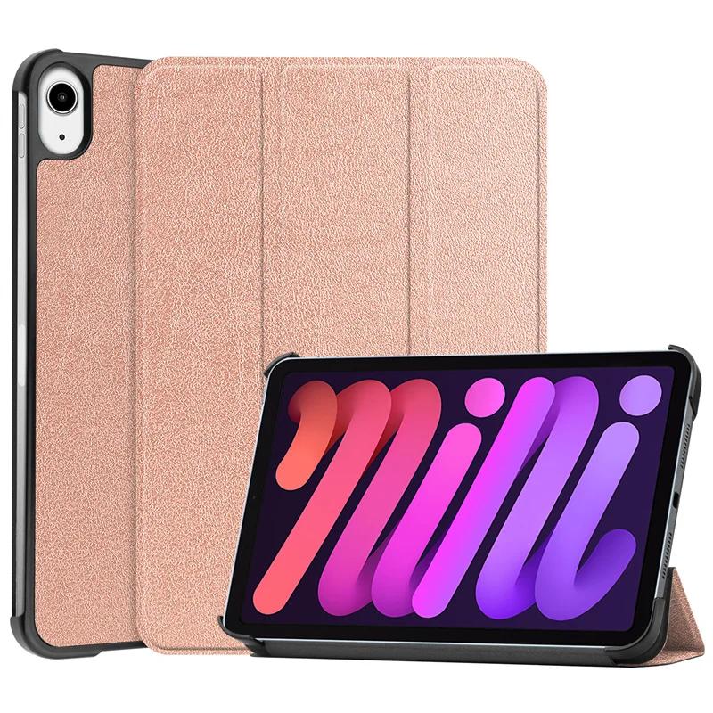 Чехол для Apple iPad Mini 7 8,3 дюйма, кожаная подставка, тройной складной чехол, жесткий смарт-чехол для iPad Mini 7 8,3 дюйма 2024, чехол, чехол, чехол, чехол