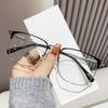 Anti-Blue Glasses Large Frame 9709 Retro Men'S Eyebrow Frame Eye Frame Square Frame Business Frame Flat Mirror