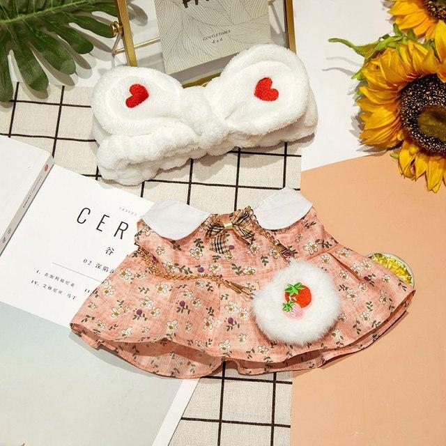 Аксессуары для кукол Lalafanfan Cafe Duck, одежда Kawaii Duck с одеждой, плюшевые игрушки, мягкая повязка для волос, подарок для девочек