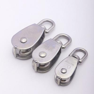 M15/20/25 Нержавеющая сталь Одинарный двойной желоб Блок-ролик Тяжелонагруженное стальное тяговое колесо Поворотный блок для подъема веревки Инструмент