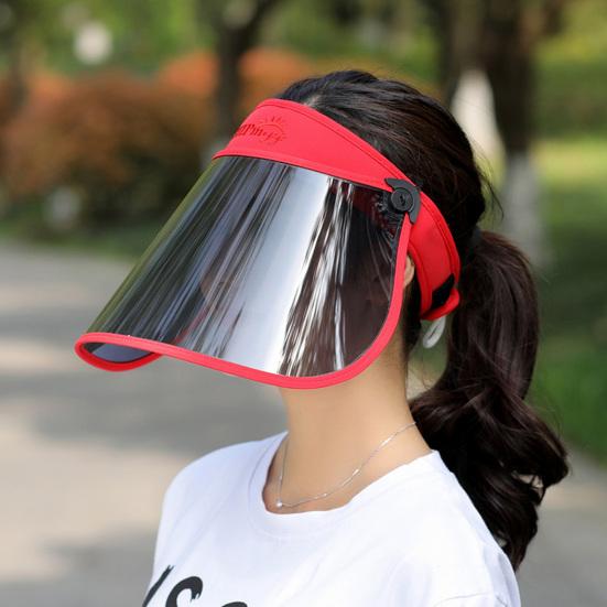 Women Sunhat Block Sunlight Anti-UV Rotary Face Shield Empty Top Visor Clear Visual Field Sun Hat Face Protection Cover Cycling Sunshade Cap