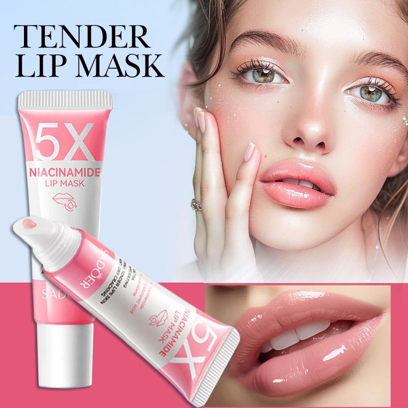 1 шт. SADOER Никотинамидная маска для губ бальзам для губ для женщин увлажняющий и питательный розовый нежный уход для губ 10 г