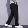 Мужские брюки весна-осень с боковыми карманами, эластичным поясом на шнурке, широкие штанины
