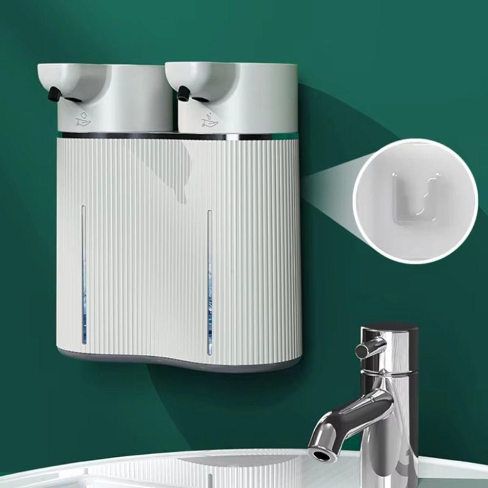 USB Rechargeable Double-Head Soap Dispenser Wall-Mounted Disinfectant Distributor Hospital Use