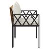 Outdoor Benches 2 Seater 116 x 56 x 75 cm Poly Rattan
