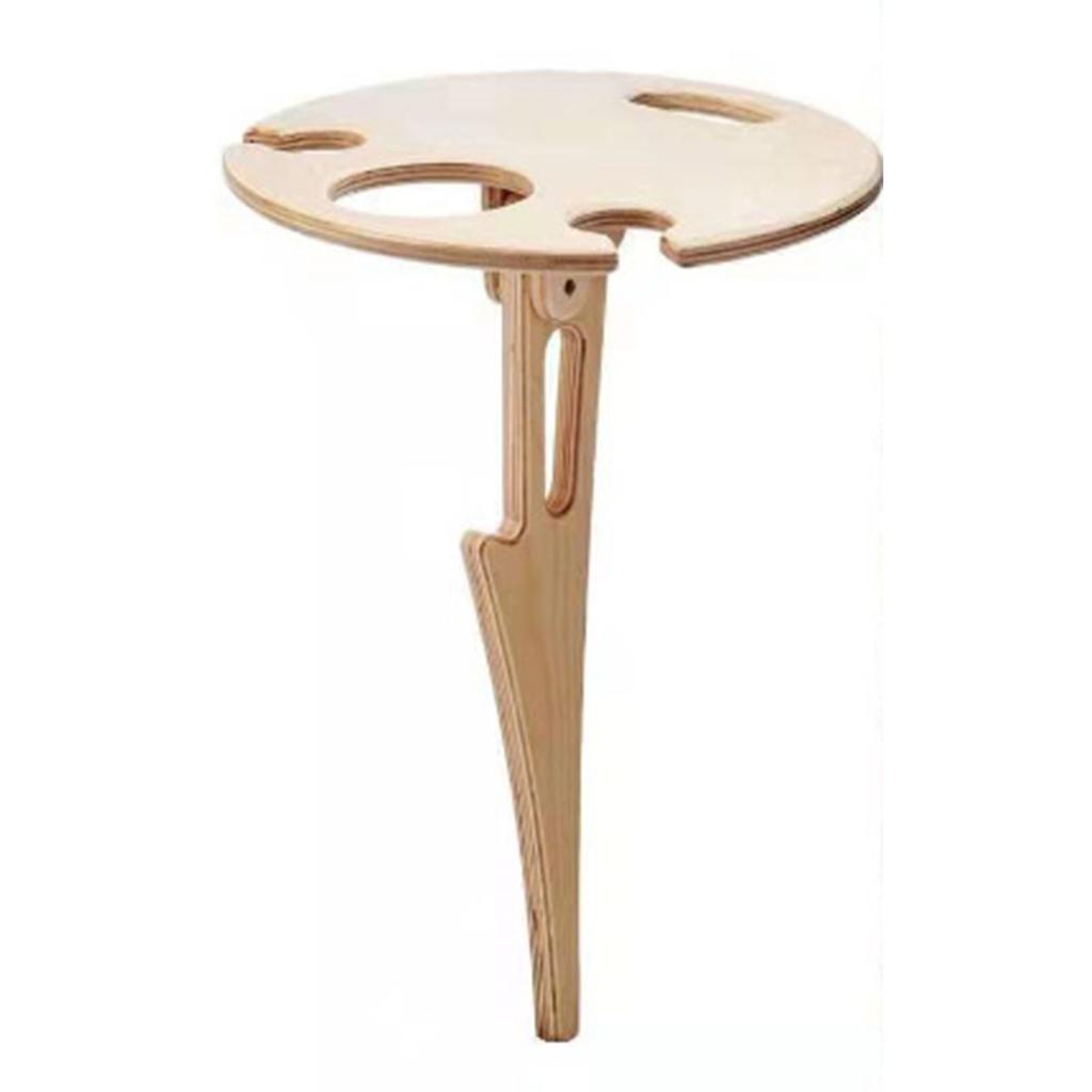 Уличный Портативный Складной Винный Столик Сад Газон Пикник Деревянная Винная Подставка Круглый Стол