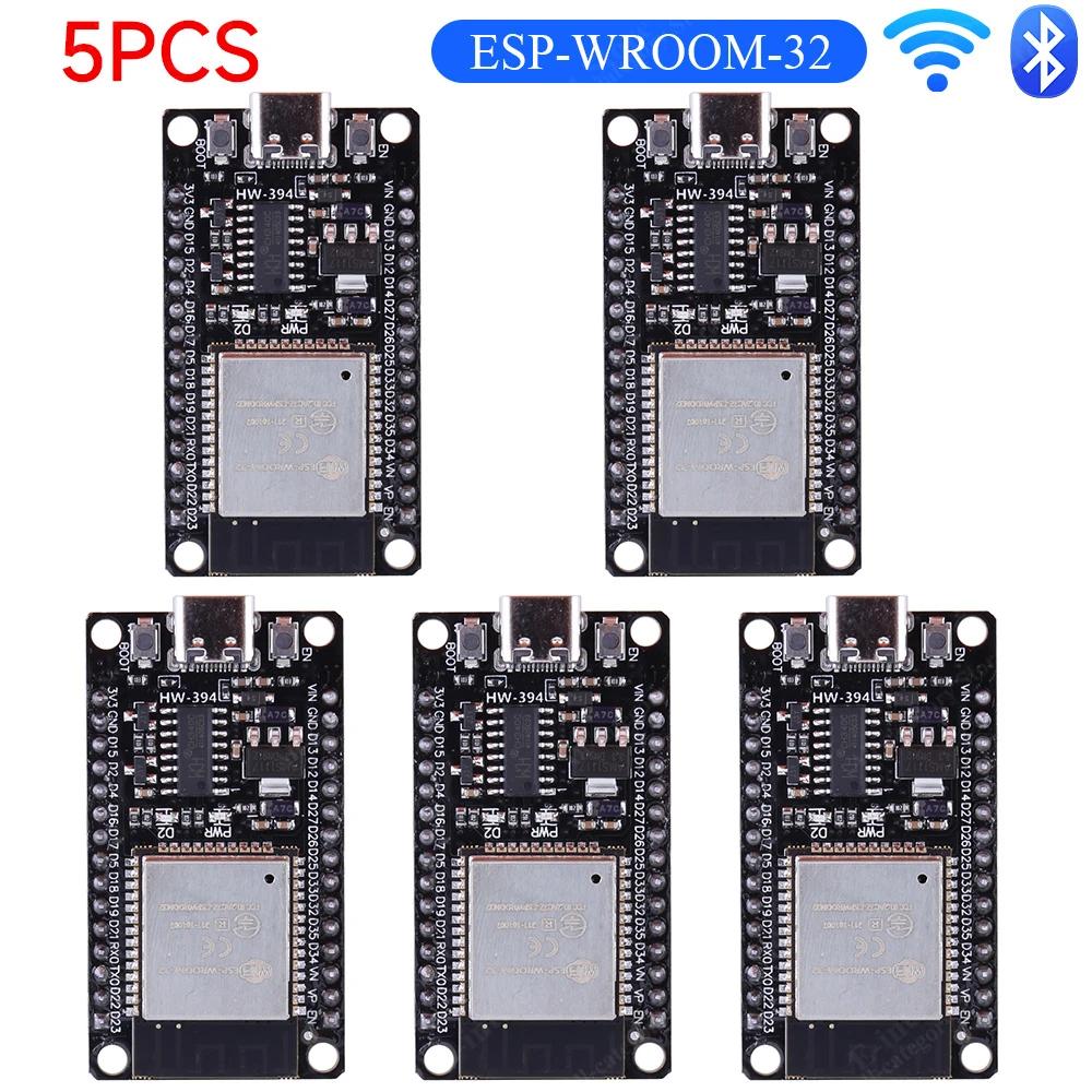 1-10 шт. Плата разработки ESP32 WROOM-32 TYPE-C CH340C/ CP2102 Микромодули WiFi+BT Двухъядерные Беспроводные Модули Сверхнизкого Потребления