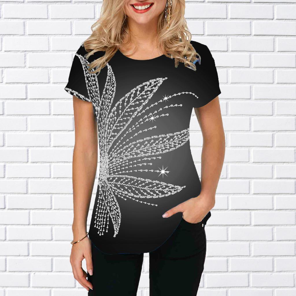 Женская летняя футболка трендовый принт ретро мода футболки с коротким рукавом повседневные с принтом топы