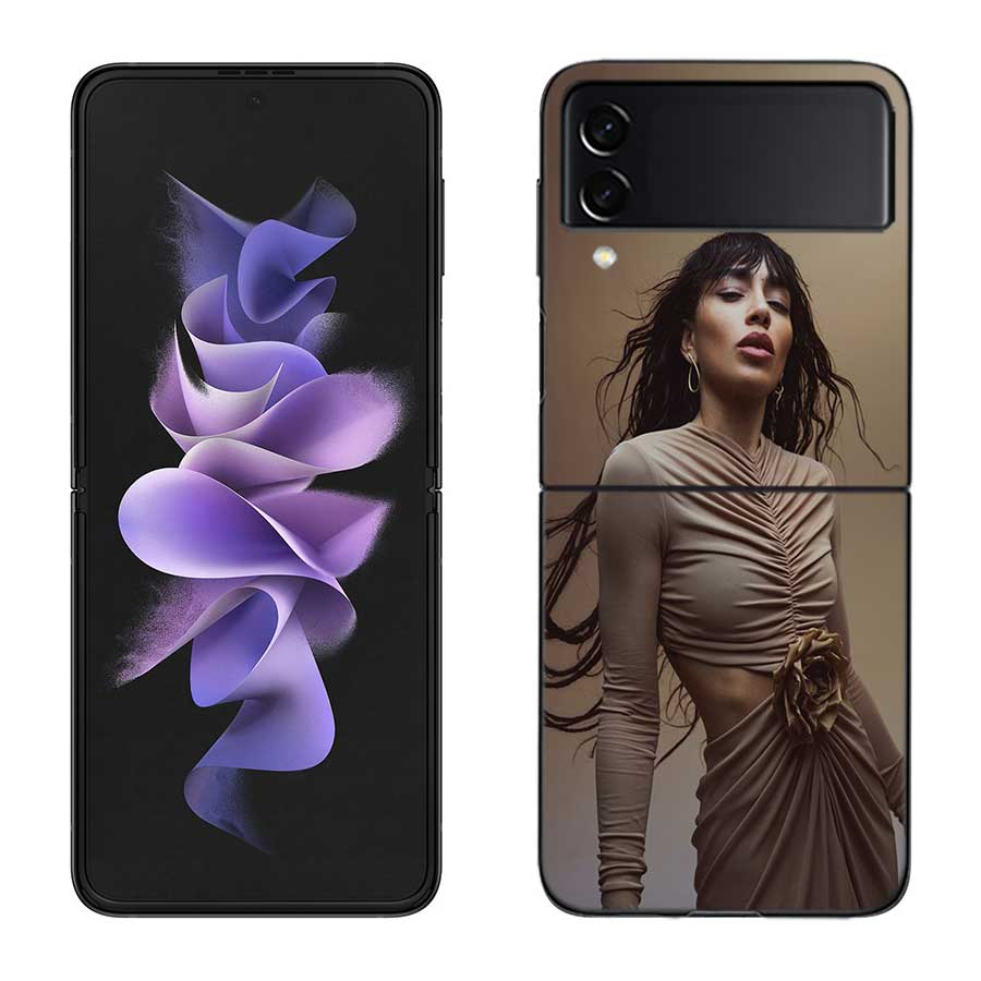 L-Loreen Is It Love Phone Case For Samsung Z Flip 7 6 5G Galaxy Z Flip 5 4 3 Black Hard Cell Cover Luxury PC Shell Coque