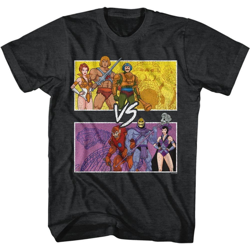 Masters of the Universe He-Man vs Skeletor Black Heather T-Shirt