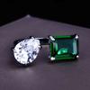 Natural Emerald Diamond Ring European and American Fashion Jewelry Style Ladies Ring