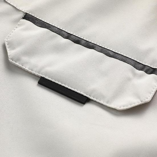 Men Zipper Buttons Placket Casual Windbreaker Jacket Lapel Hooded Long Sleeve Multi Pockets Design Waterproof Outdoor Soft Shell Winter Coat