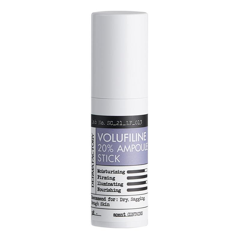 Dermafactory Веганский стик-ампула Volufiline 20% 10 г – Мультибальзам для упругости, сияния, против морщин, французский ингредиент Sederma, корейский