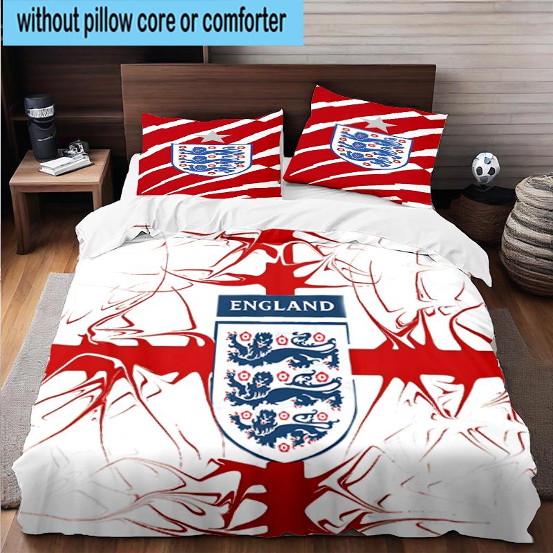 3PCS EnglCoat Of Arms Bedding Set,Including 1pc Duvet Cover And 2pcs Pillowcases Perfect for Bedroom, Dormitory, Fan Christmas gift