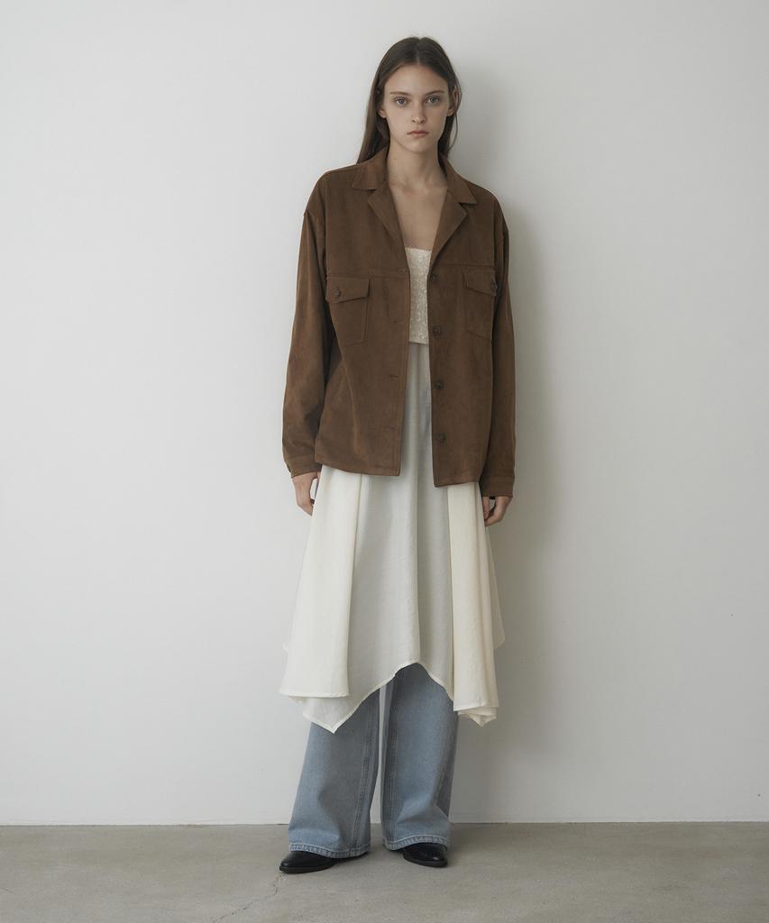 Morceau Par Morceau Suede Strap Jacket [Brown]