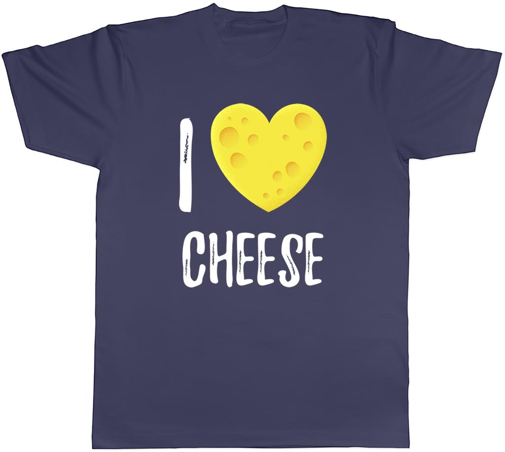 I Love Cheese Love Heart Shaped Cheese Unisexs TShirt Tee Gift Top