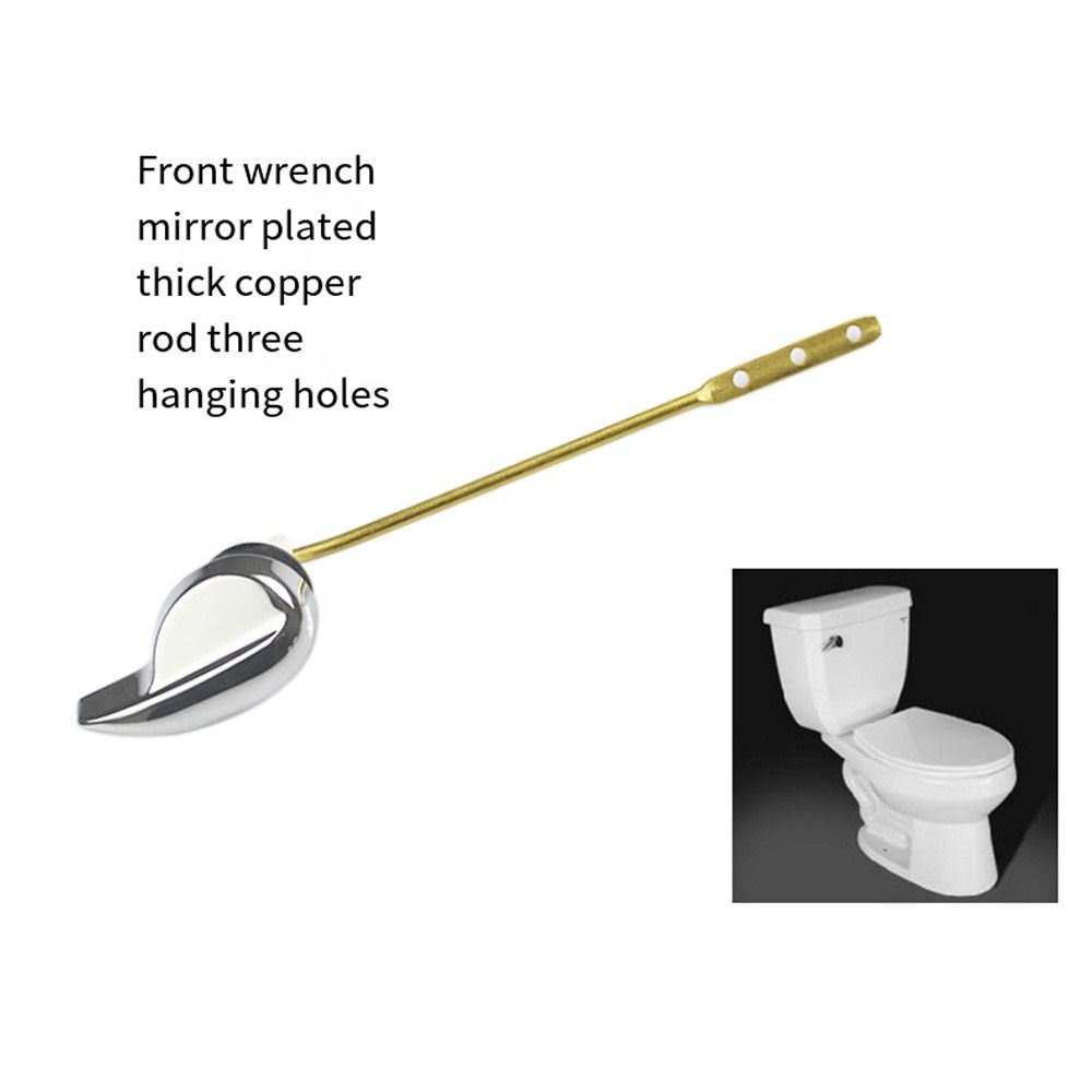 Chrome Finish Toilet Handle Replacement Parts Side Mount Toilet Flush Handle  Bathroom Accessories