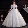 2025 Simple Princess-Style Floor-Length Maternity Wedding Dress for Petite Brides