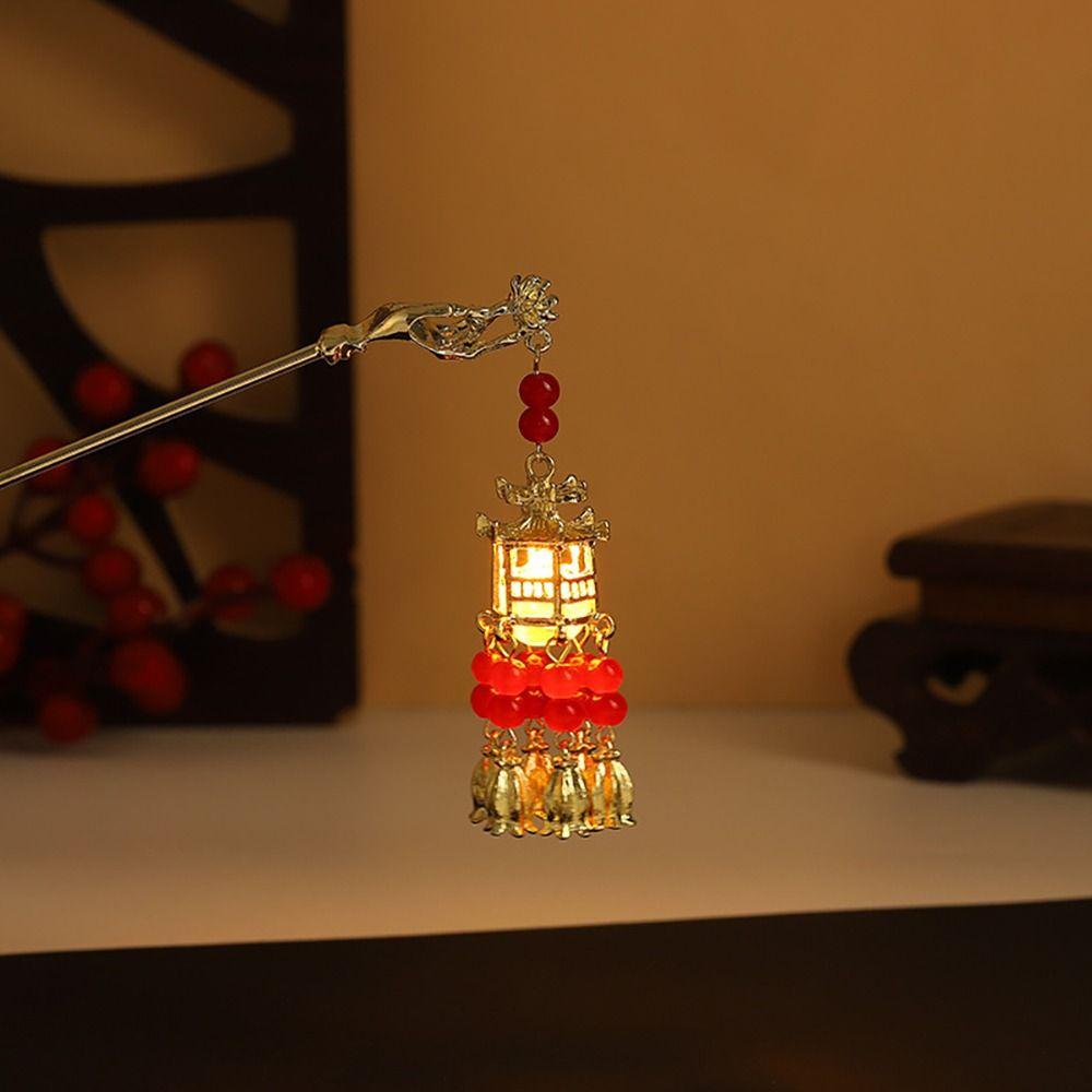 1 шт., палочка для волос в древнем стиле, вставка для волос в китайском стиле, высококачественная шпилька-фонарь в форме лотоса для женщин