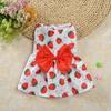 Cute Cat Dog Dress Floral Printed Pet Skirt Cat Costume Puppy Princess Skirt  Poodle