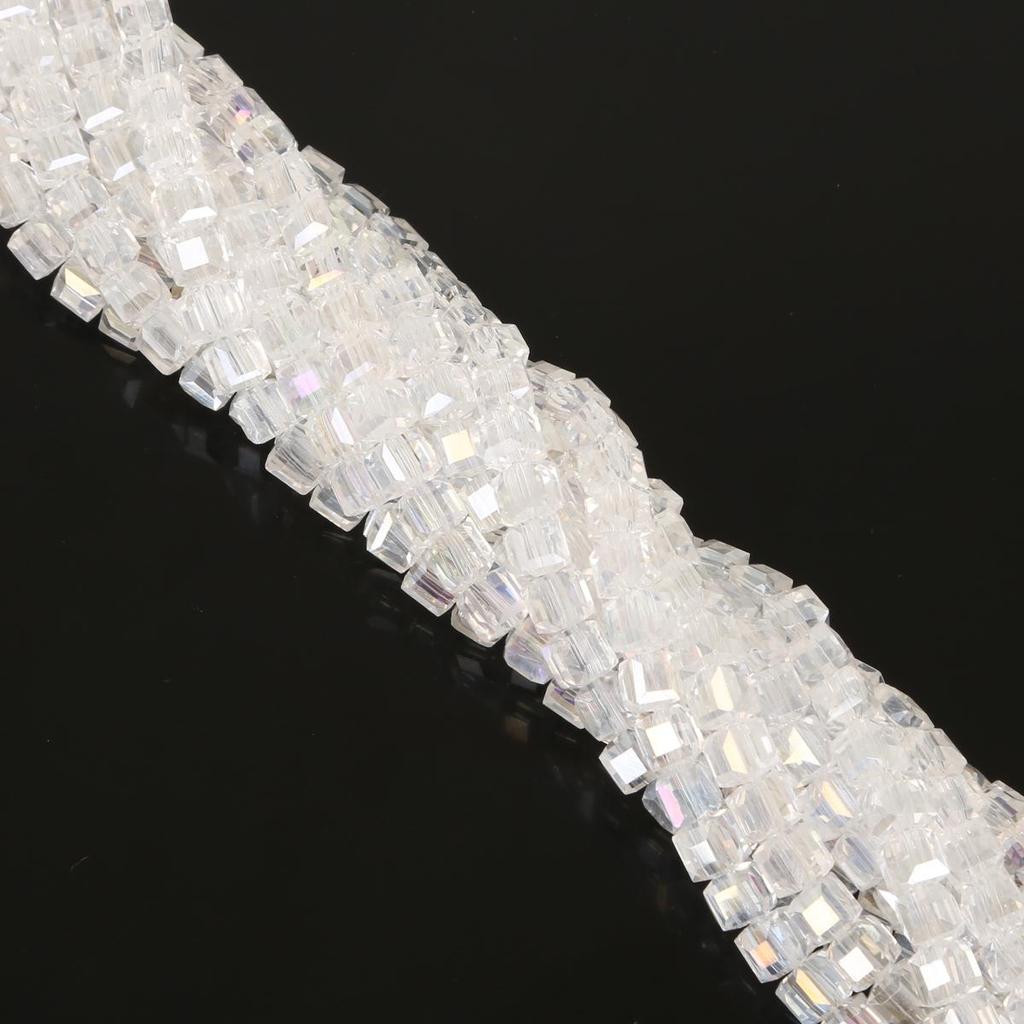 Квадратной формы австрийские хрустальные бусины кубические стеклянные свободные разделительные бусины для изготовления ювелирных изделий DIY аксессуар