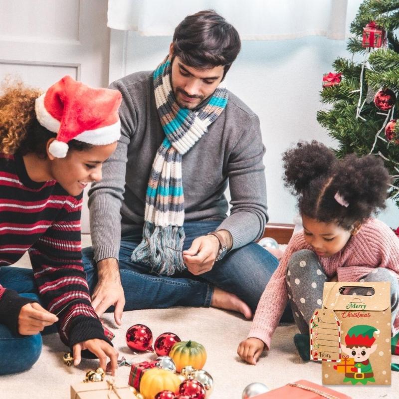 Праздничные бумажные подарочные пакеты для рождественских угощений и небольших партийных бонусов