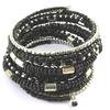 Les Trésors De Lily [M9325] - Black 'Kathmandu' Designer Bracelet