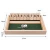 2-4 Player Wooden Math Flaps & Dice Board Box Game Cognitive Thinking Ability Wood Shut-The-Box Instructions Deluxe Adults Kids