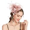 Feather Fascinators Flower Headpiece Tea Party Women'S Solid Mesh Headdress Hair Accessories House Headband Opaska Do Wlosow
